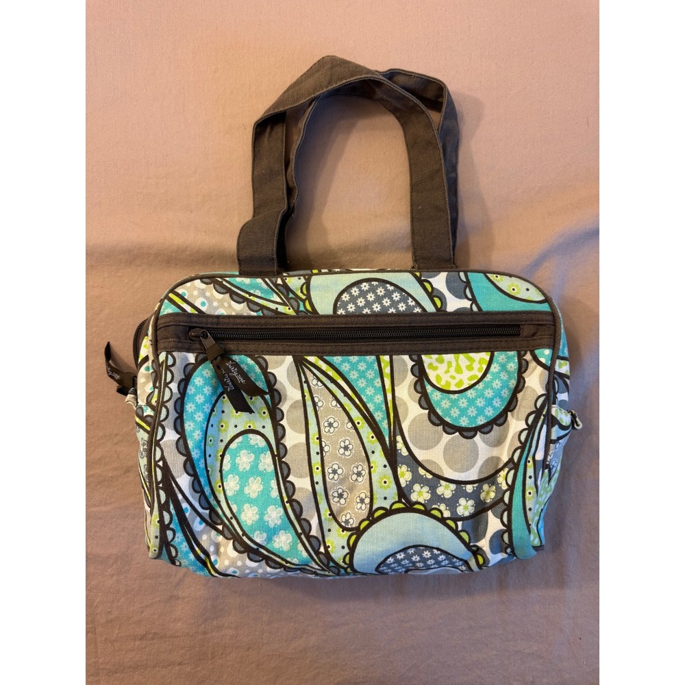 Thirty-One‎ Gifts Makeup Bag Pouch Travel Makeup Organizer Paisley Print Quilted